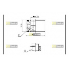 LO 00559 STARLINE Комплект подшипника ступицы колеса