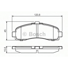 0 986 495 034 BOSCH Комплект тормозных колодок, дисковый тормоз