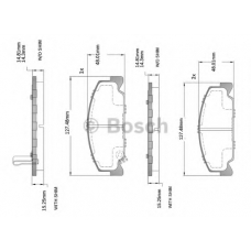 F 03B 150 214 BOSCH Комплект тормозных колодок, дисковый тормоз