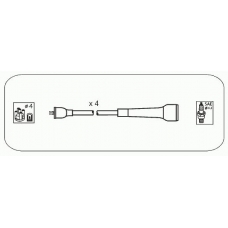 RB15 JANMOR Комплект проводов зажигания