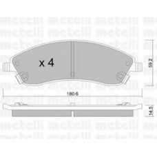 22-0699-0 METELLI Комплект тормозных колодок, дисковый тормоз