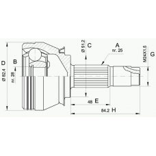 CVJ5524.10 OPEN PARTS Шарнирный комплект, приводной вал