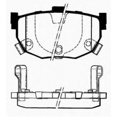 J PP-595AF JAPANPARTS Комплект тормозных колодок, дисковый тормоз