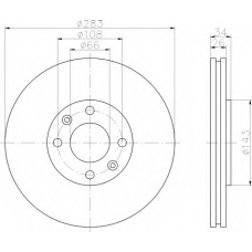 8DD 355 108-371 HELLA Тормозной диск