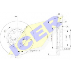 78BD6031-2 ICER Тормозной диск