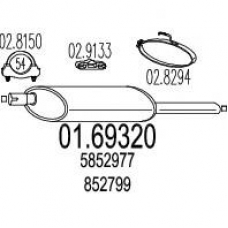 01.69320 MTS Глушитель выхлопных газов конечный