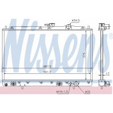 62832 NISSENS Радиатор, охлаждение двигателя