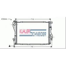 1411101 KUHLER SCHNEIDER Радиатор, охлаждение двигател