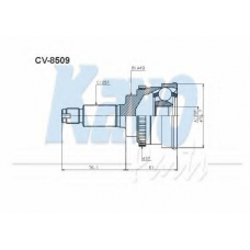 CV-8509 KAVO PARTS Шарнирный комплект, приводной вал