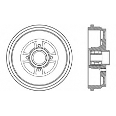 BAD9087.31 OPEN PARTS Тормозной барабан