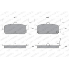 151-2251 WEEN Комплект тормозных колодок, дисковый тормоз
