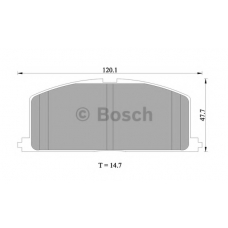 0 986 505 339 BOSCH Комплект тормозных колодок, дисковый тормоз