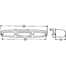 2KA 003 010-007 HELLA Фонарь освещения номерного знака; фонарь освещения