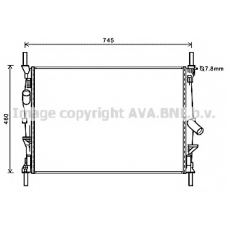 FDA2589 AVA Радиатор, охлаждение двигателя