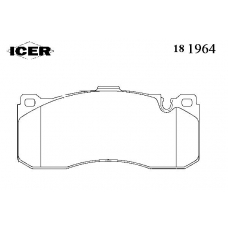 181964 ICER Комплект тормозных колодок, дисковый тормоз