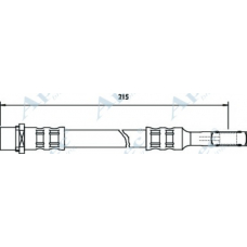 HOS3508 APEC Тормозной шланг