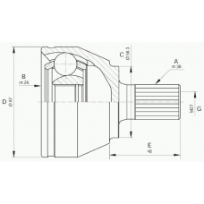 CVJ5643.10 OPEN PARTS Шарнирный комплект, приводной вал