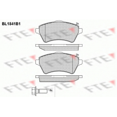 BL1841B1 FTE Комплект тормозных колодок, дисковый тормоз