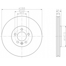 8DD 355 105-391 HELLA Тормозной диск