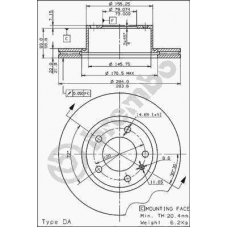 09.4486.20 BREMBO Тормозной диск