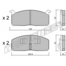473.0 TRUSTING Комплект тормозных колодок, дисковый тормоз