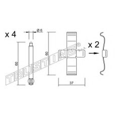 KIT.084 TRUSTING Комплектующие, колодки дискового тормоза