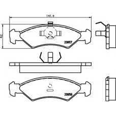 8DB 355 007-311 HELLA PAGID Комплект тормозных колодок, дисковый тормоз