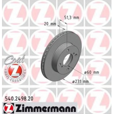 540.2498.20 ZIMMERMANN Тормозной диск