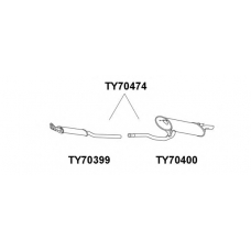 TY70474 VENEPORTE Глушитель выхлопных газов конечный