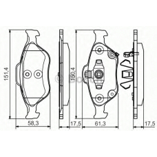 0 986 495 093 BOSCH Комплект тормозных колодок, дисковый тормоз