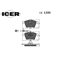 141350 ICER Комплект тормозных колодок, дисковый тормоз