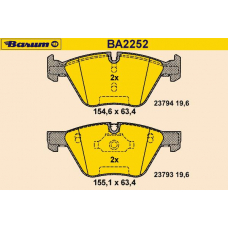 BA2252 BARUM Комплект тормозных колодок, дисковый тормоз