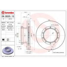 09.B325.10 BREMBO Тормозной диск