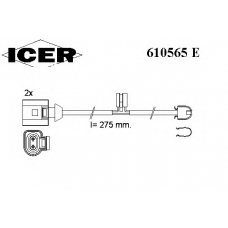 610565 E ICER Сигнализатор, износ тормозных колодок