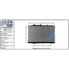 KMT 113 AURADIA Радиатор мкпп   colt 1.3/1.6  96- , lancer 1.3  96- (mitsubish =523108-1)