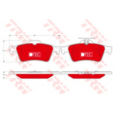 GDB1621DTE TRW Комплект тормозных колодок, дисковый тормоз