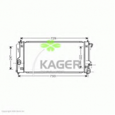 31-1939 KAGER Радиатор, охлаждение двигателя