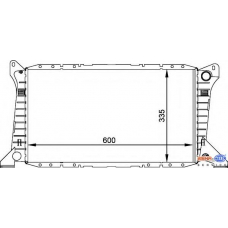 8MK 376 764-021 HELLA Радиатор, охлаждение двигателя