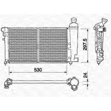 350213372000 MAGNETI MARELLI Радиатор, охлаждение двигателя