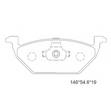 KD7528 ASIMCO Комплект тормозных колодок, дисковый тормоз