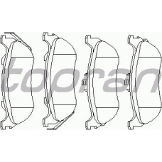 401 434 TOPRAN Комплект тормозных колодок, дисковый тормоз