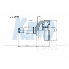 CV-2011 KAVO PARTS Шарнирный комплект, приводной вал