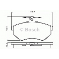 0 986 495 246 BOSCH Комплект тормозных колодок, дисковый тормоз