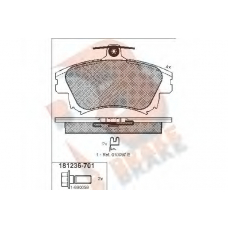 RB1236-701 R BRAKE Комплект тормозных колодок, дисковый тормоз