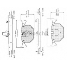 F 03B 150 262 BOSCH Комплект тормозных колодок, дисковый тормоз