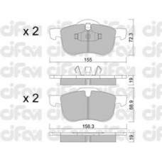 822-309-0 CIFAM Комплект тормозных колодок, дисковый тормоз