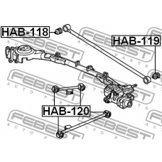 HAB-120 FEBEST Подвеска, рычаг независимой подвески колеса