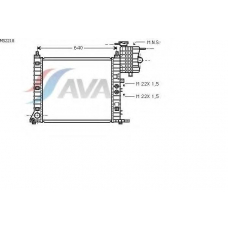 MS2218 AVA Радиатор, охлаждение двигателя