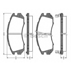 0 986 TB2 548 BOSCH Комплект тормозных колодок, дисковый тормоз