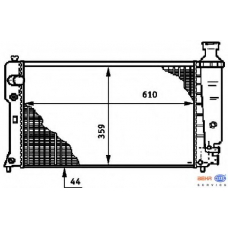 8MK 376 719-271 HELLA Радиатор, охлаждение двигателя